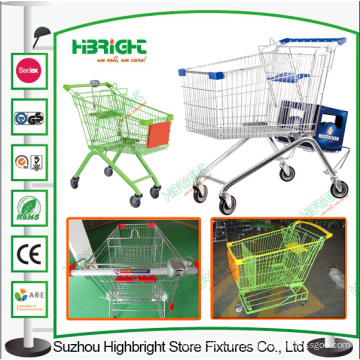 Supermarket Shopping Trolleys with Child Seat